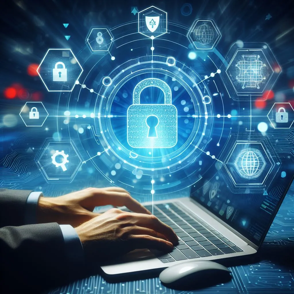 Cyber Hygiene Practices - Shield protecting digital assets in a connected world.